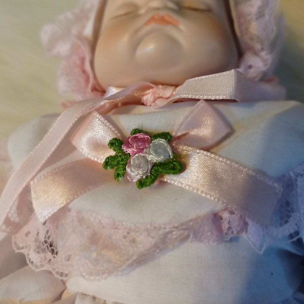 Vintage Porcelain Baby Doll Stuffed Body - Picture 7 of 7